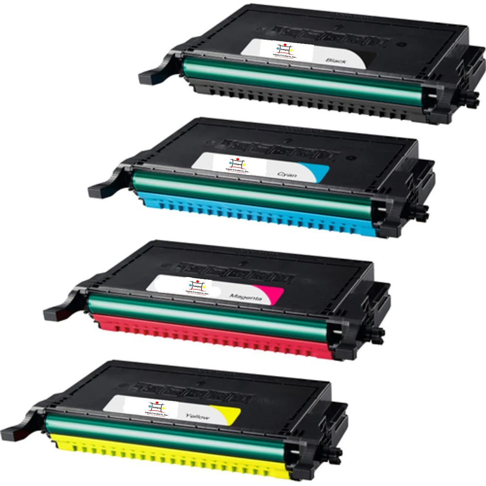 Compatible Toner Cartridge Replacement For SAMSUNG CLP-K660B, CLP-C660B, CLP-Y660B, CLP-M660B (CLPK660B,CLPC660B, CLPY660B, CLPM660B) High Yield Black, Cyan, Yellow, Magenta (5.5K YLD- Black, 5K YLD- Color) 4-Pack