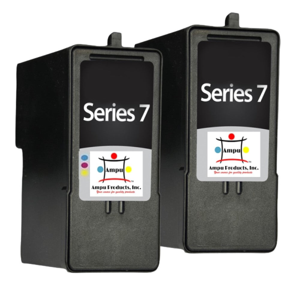 Compatible Ink Cartridge Replacement For DELL DH829/DH829 (CH883/CH884) Black-285 Pages, Tri-Color- 515 Pages (2-Pack)