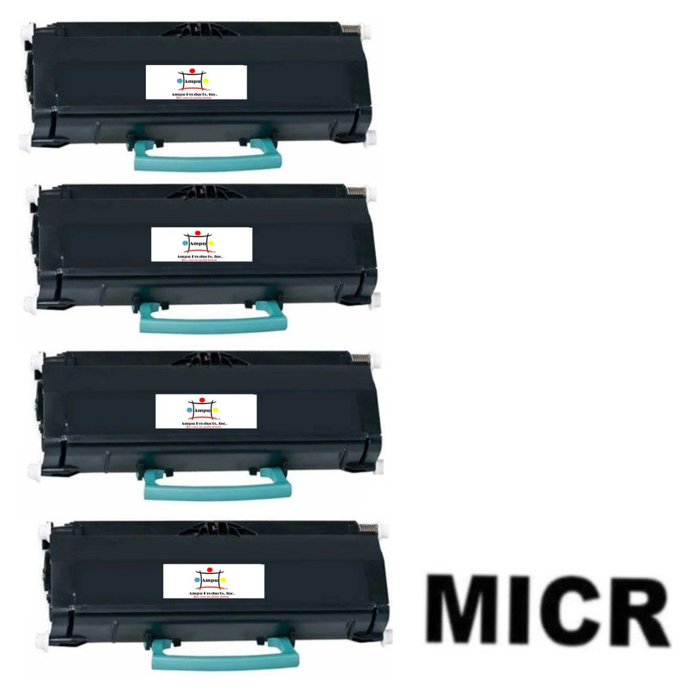 Compatible Toner Cartridge Replacement For LEXMARK E360H21A (High Yield Black) 9K YLD W/Micr (4-Pack)