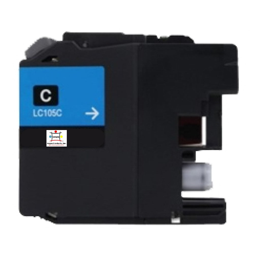 Compatible Toner Cartridge Replacement For Brother LC105C (LC-105C) Cyan (1.2K YLD)