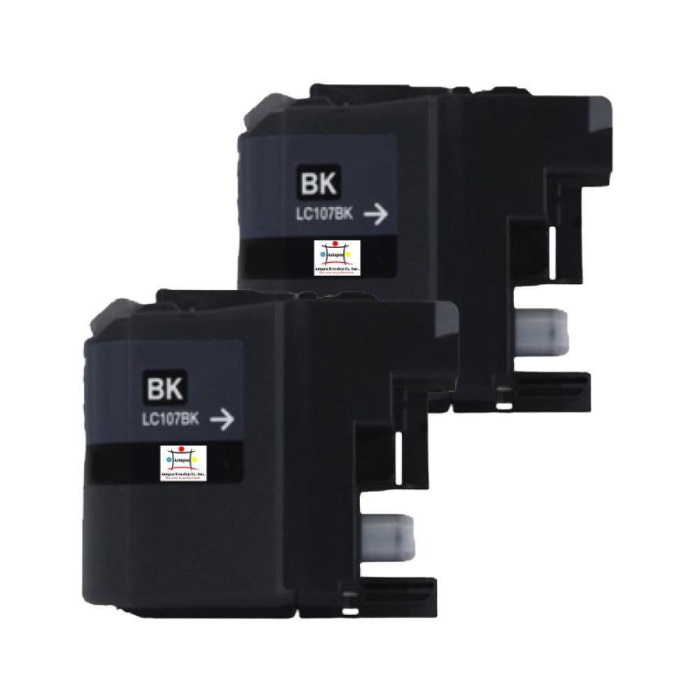 Compatible Toner Cartridge Replacement For Compatible Toner Cartridge Replacement For Brother LC107BK (LC-107BK) Black (1.2K YLD) 2-PackLC107BK (LC-107BK) Black (1.2K YLD)