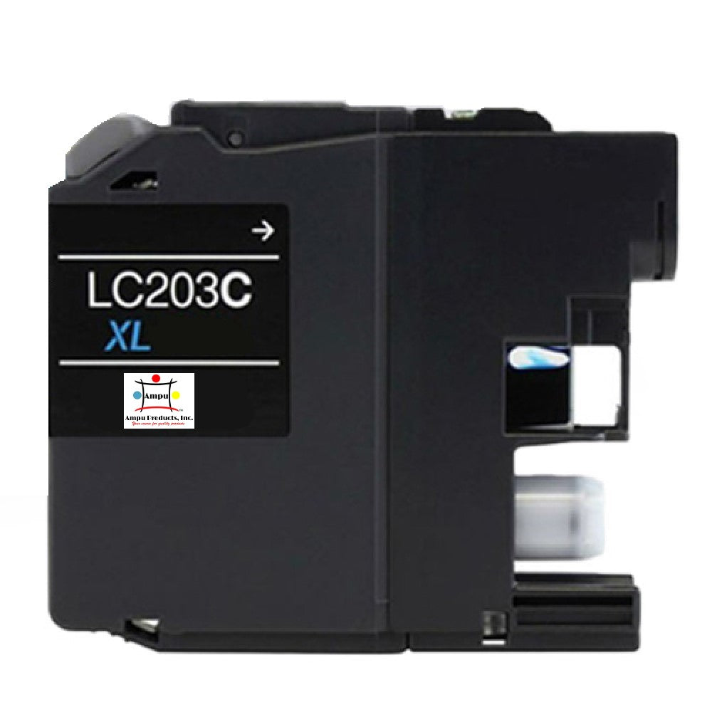 Compatible Ink Cartridge Replacement For BROTHER LC203C (LC-203C XL) Cyan (550 YLD)