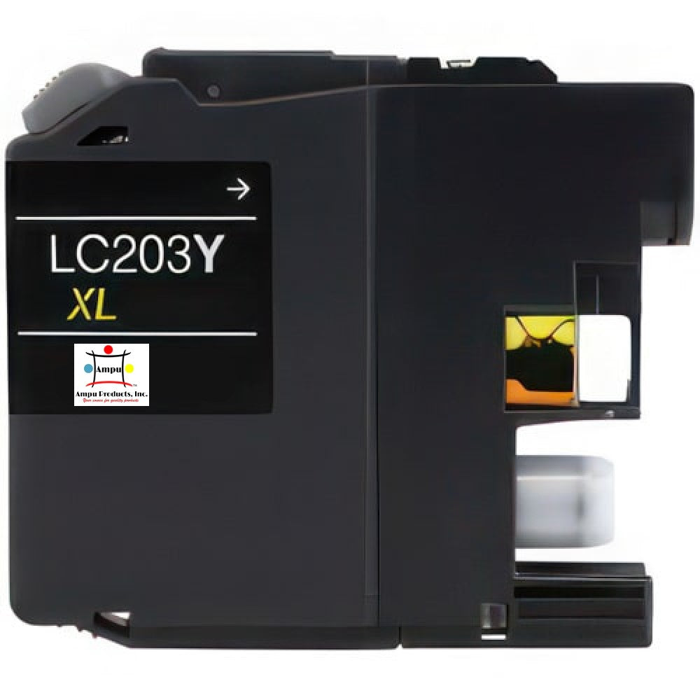 Compatible Ink Cartridge Replacement For BROTHER LC203Y (LC-203Y XL) Yellow (550 YLD)