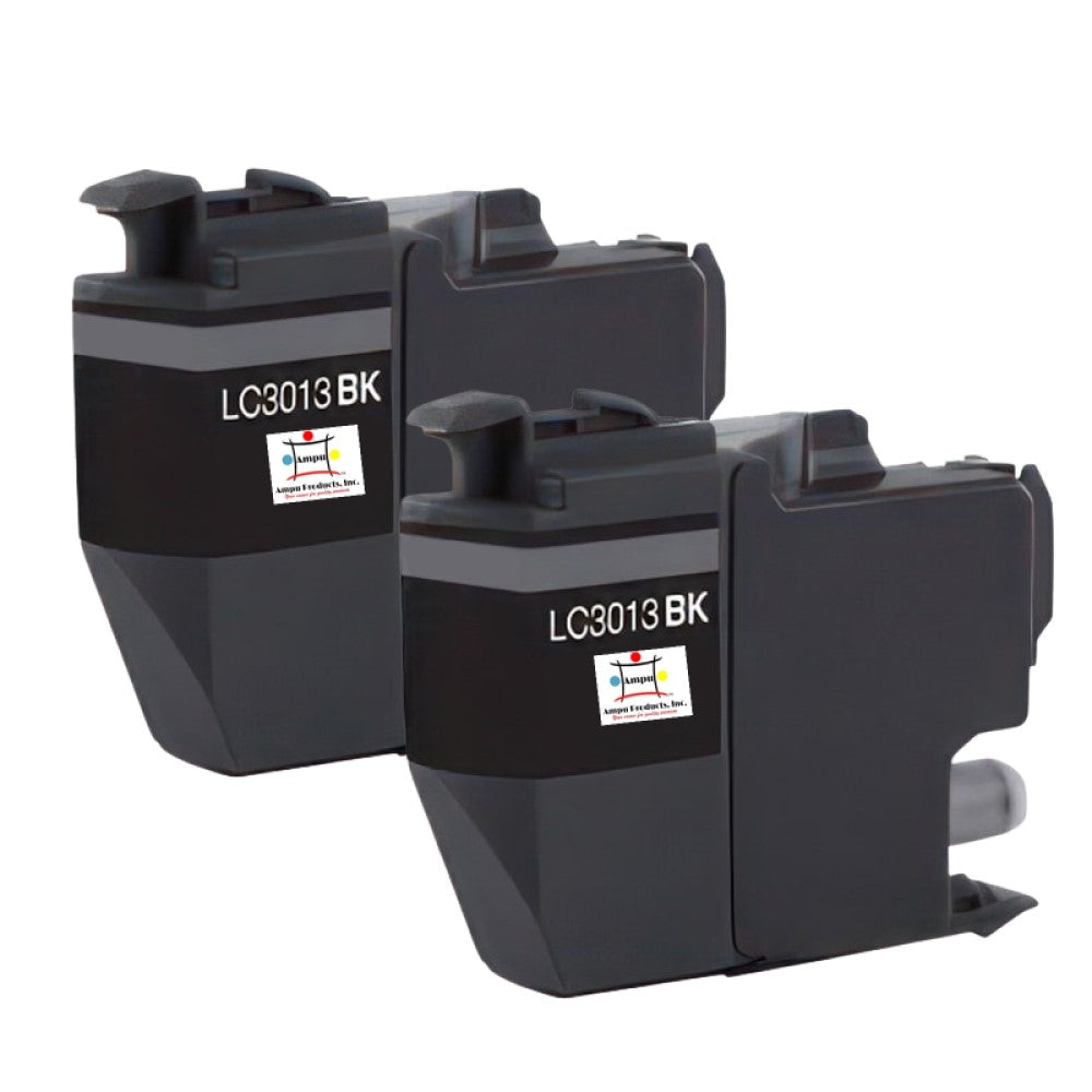 Compatible Ink Cartridge Replacement For BROTHER LC3013BK (LC-3013BK XL) Black (400 YLD) 2-Pack