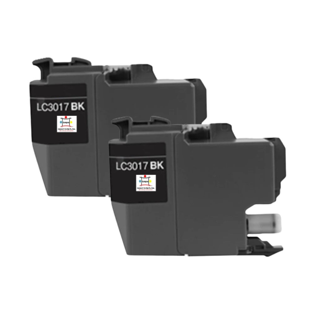 Compatible Ink Cartridge Replacement For BROTHER LC-3017BK (LC3017BK) Black (550 YLD) 2-Pack
