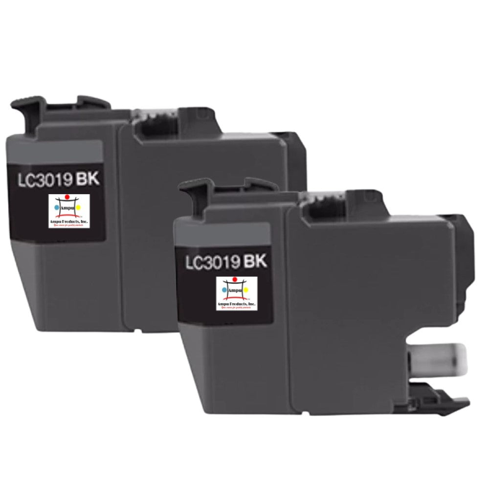 Compatible Ink Cartridge Replacement For BROTHER LC3019BK (LC-3019BK XXL) Black (3K YLD) 2-Pack