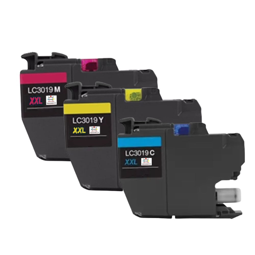 Compatible Ink Cartridge Replacement For BROTHER LC3019C, LC3019Y, LC3019M (LC-3019C, LC-3019M, LC-3019Y) Cyan, Magenta, Yellow (3K YLD) 3-Pack
