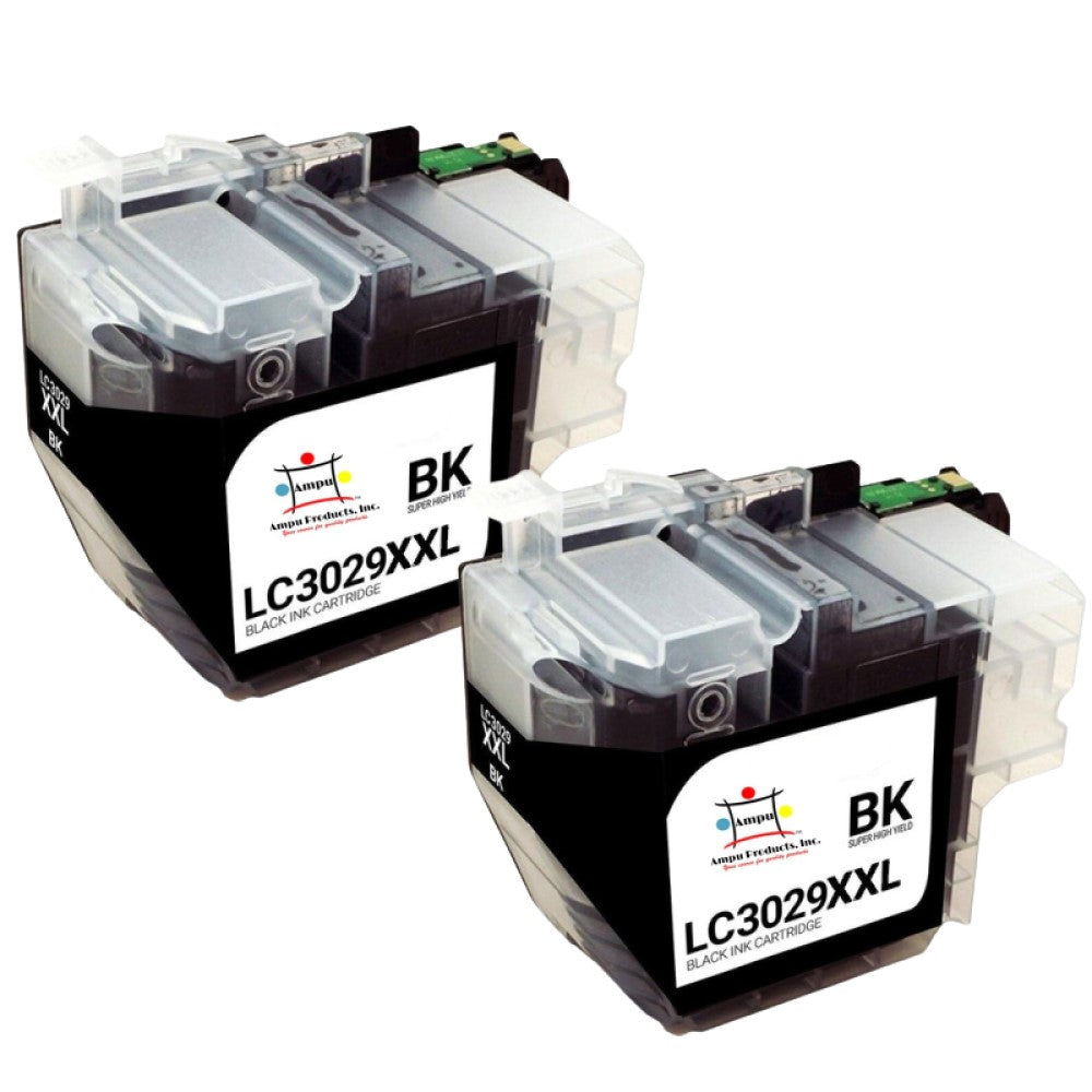 Compatible Ink Cartridge Replacement For BROTHER LC3029BK (LC-3029BK XXL) Black (3K YLD) 2-Pack