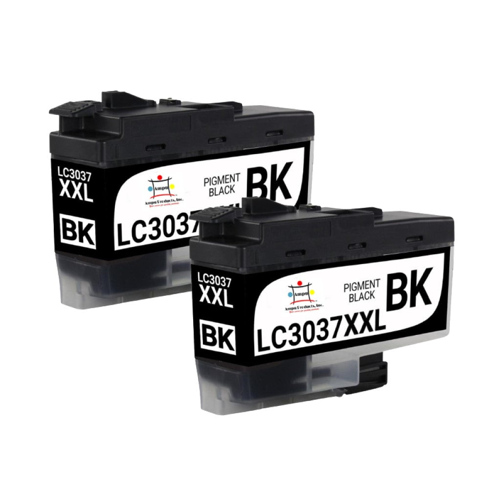 Compatible Ink Cartridge Replacement For BROTHER LC3037BK (LC-3037BK XXL) Black (3K YLD) 2-Pack