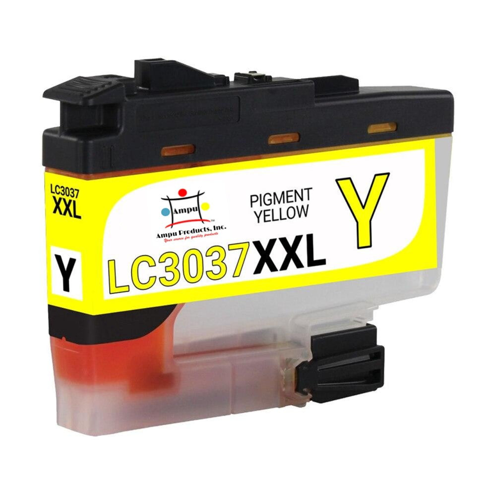 Compatible Ink Cartridge Replacement For BROTHER LC3037Y (LC-3037Y XXL) Yellow (1.5K YLD)