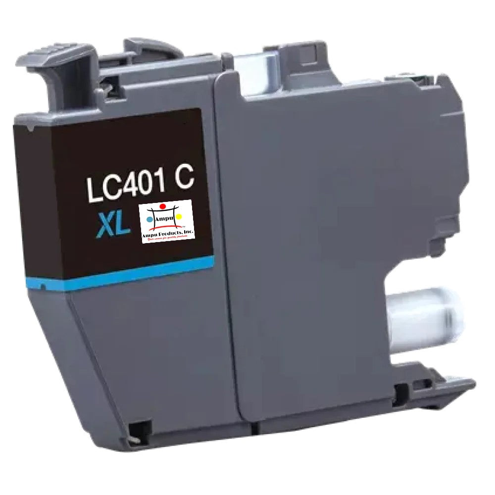 Compatible Ink Cartridge Replacement For BROTHER LC401XLC (LC-401C XL) Cyan (500 YLD)