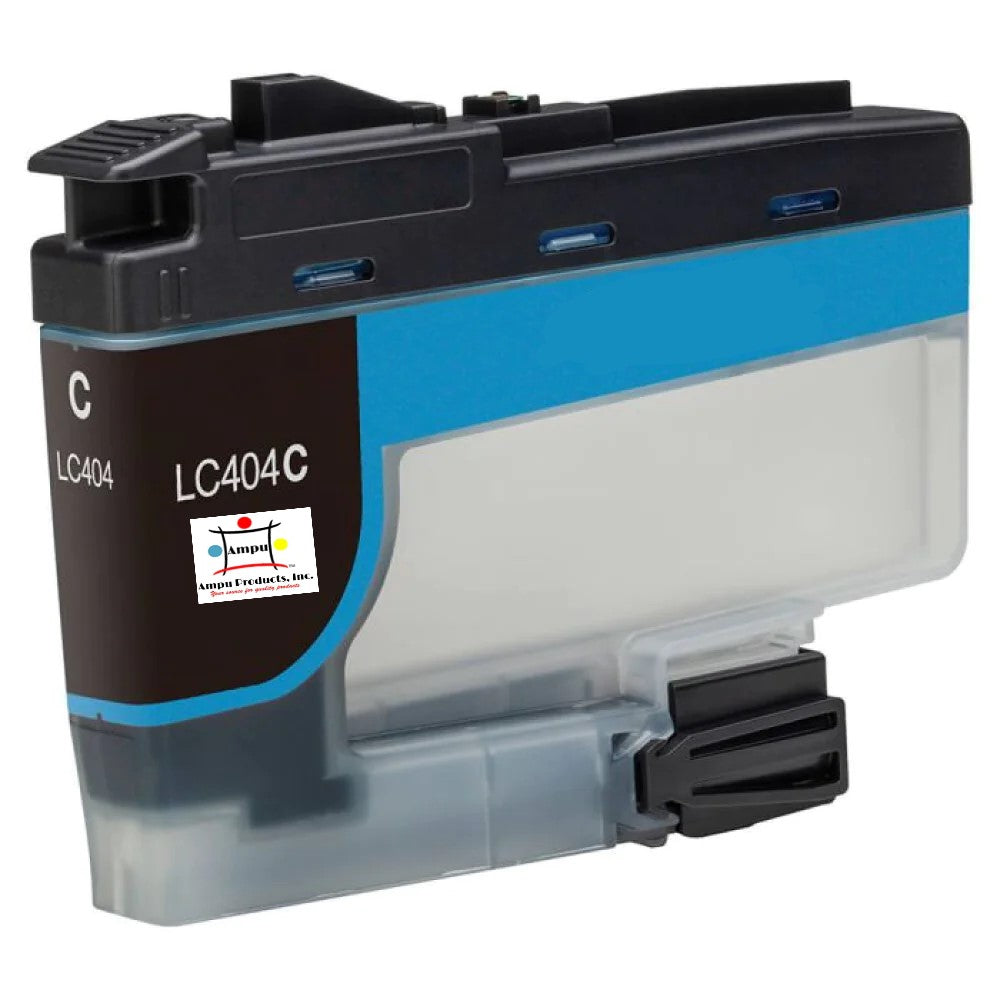 Compatible Ink Cartridge Replacement For BROTHER LC404C (LC-404C) Cyan (750 YLD)
