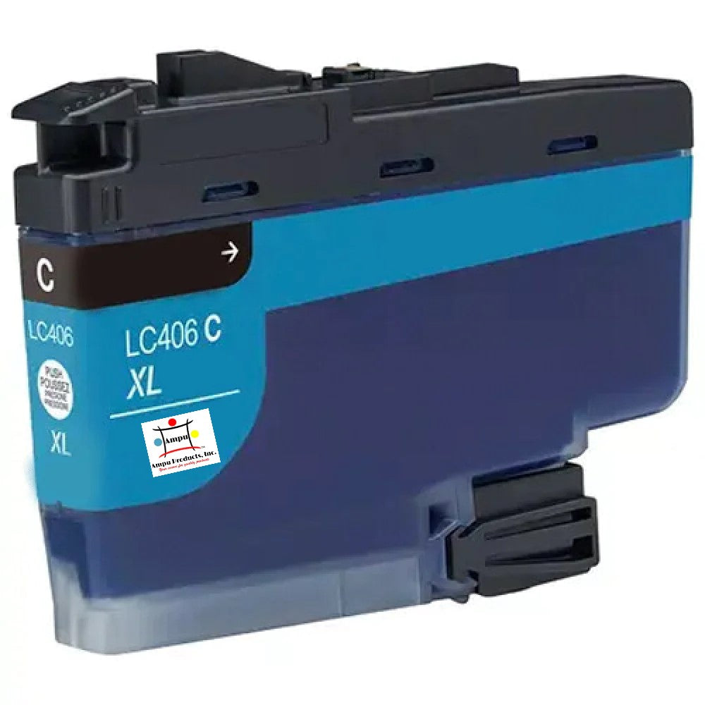 Compatible Ink Cartridge Replacement For BROTHER LC406XLC (LC-406C XL) Cyan (5K YLD)