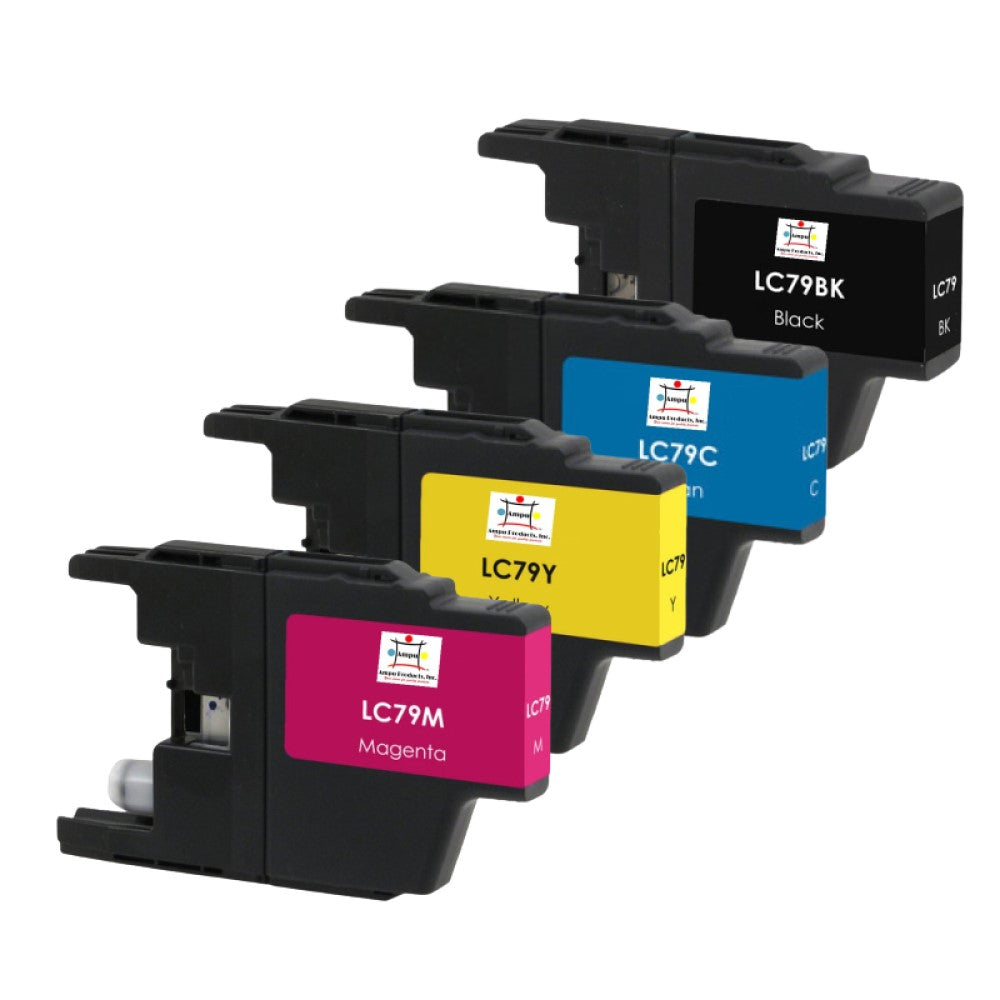 Compatible Ink Cartridge Replacement For BROTHER LC79BK, LC79Y, LC79M, LC79C (LC-79BK, LC-79C, LC79Y, LC79M) Black, Cyan, Yellow, Magenta (30ML- Black, 19ML-Color) 4-Pack