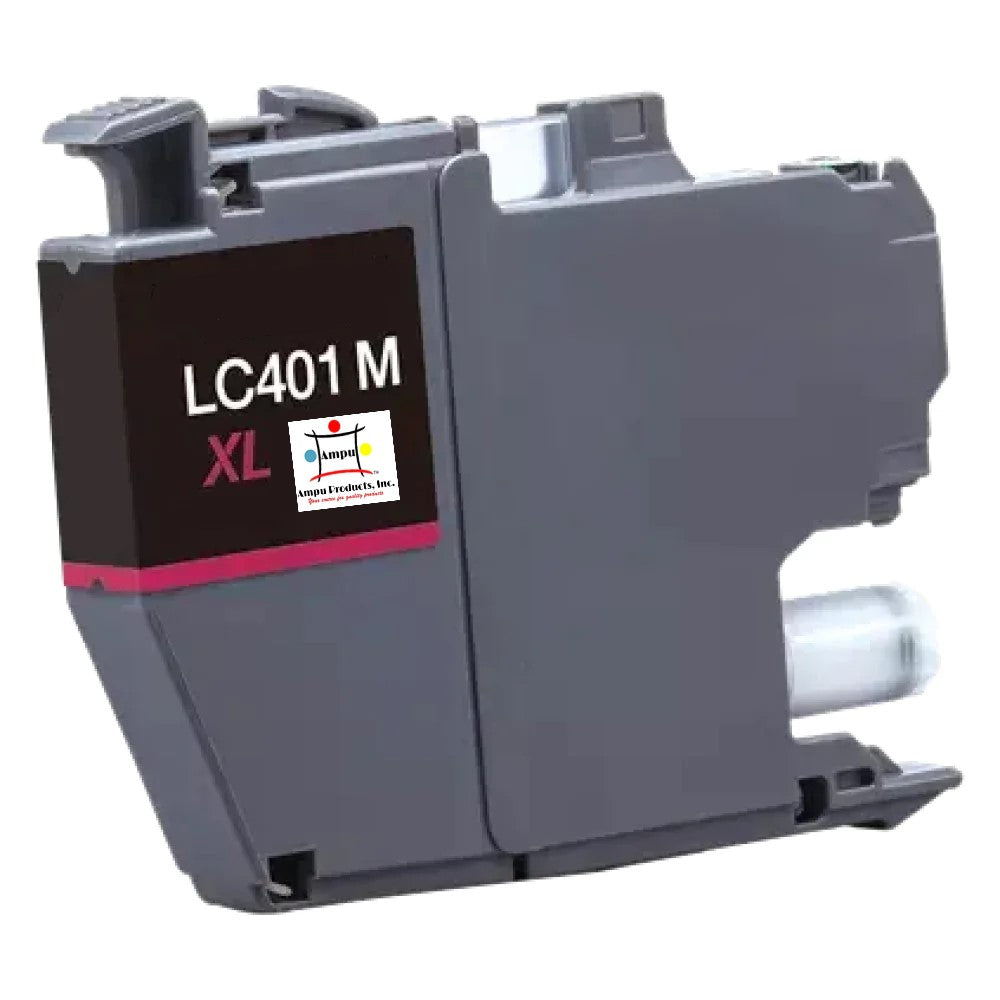 Compatible Ink Cartridge Replacement For BROTHER LC401XLM (LC-401M XL) Magenta (500 YLD)
