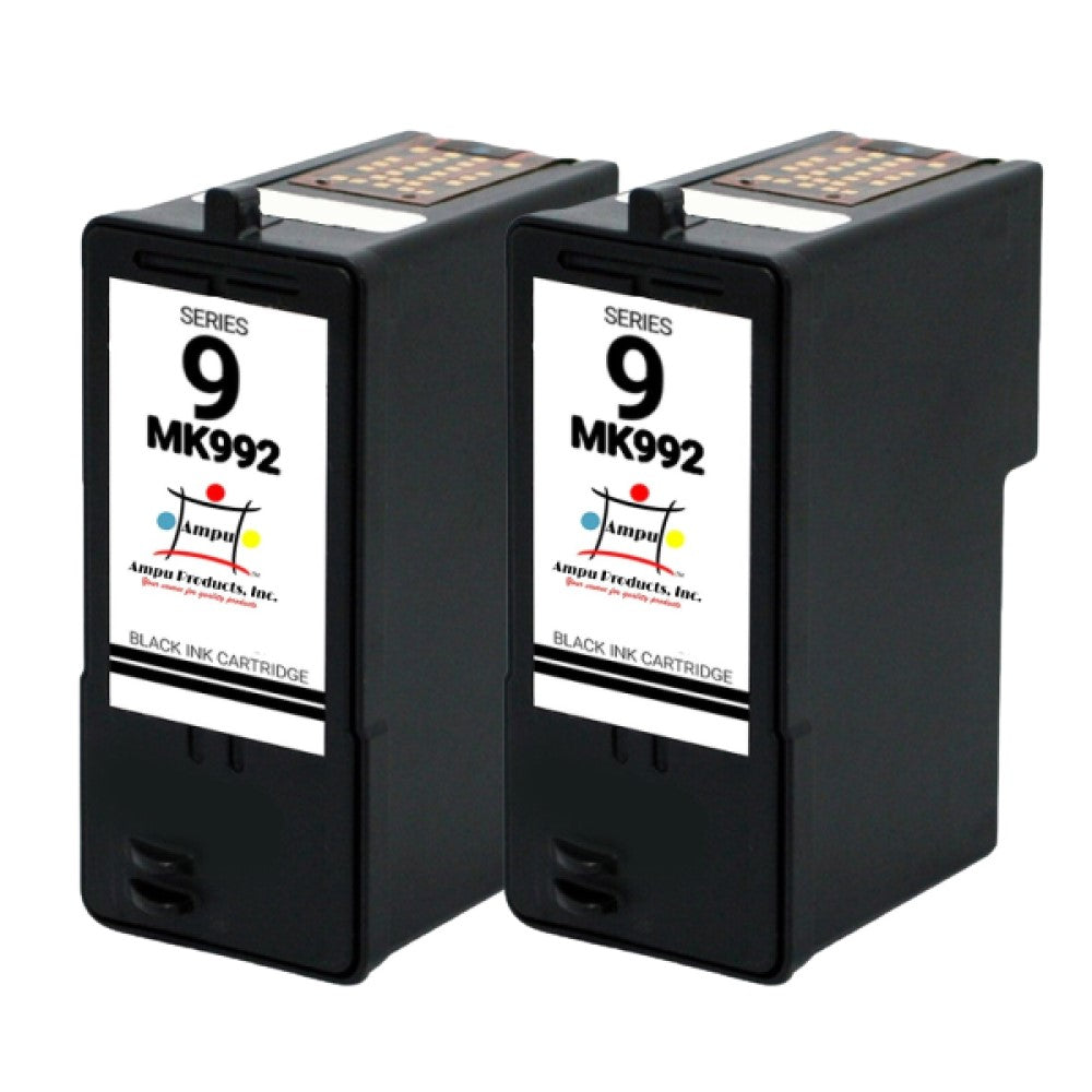 Compatible Ink Cartridge Replacement For DELL MK990/MK992 (Black) 285 Pages (2-Pack)