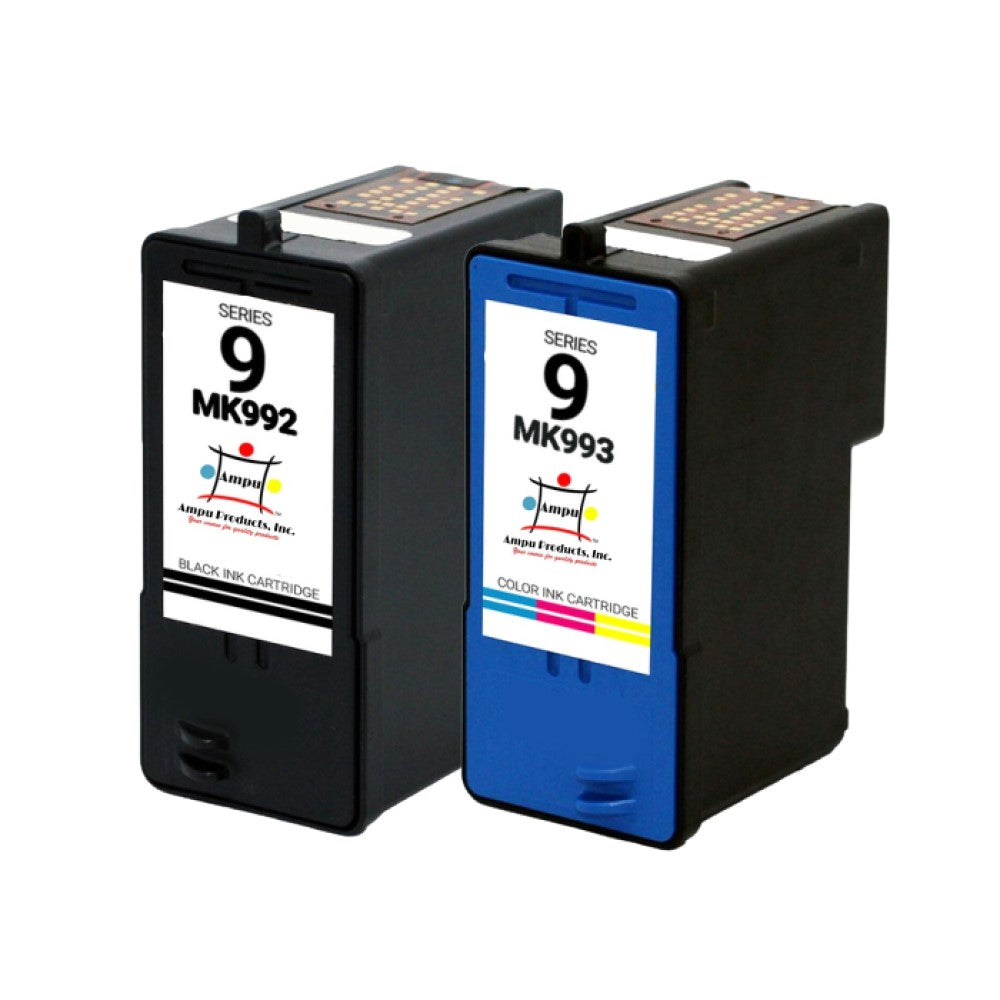 Compatible Ink Cartridge Replacement For DELL MK990, MK992 (MK991, MK993) 285 Pages (2-Pack)