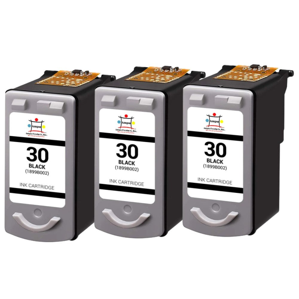 Compatible Toner Cartridge Replacement For CANON 1899B002AA (PG30) Black (11ML) 3-Pack