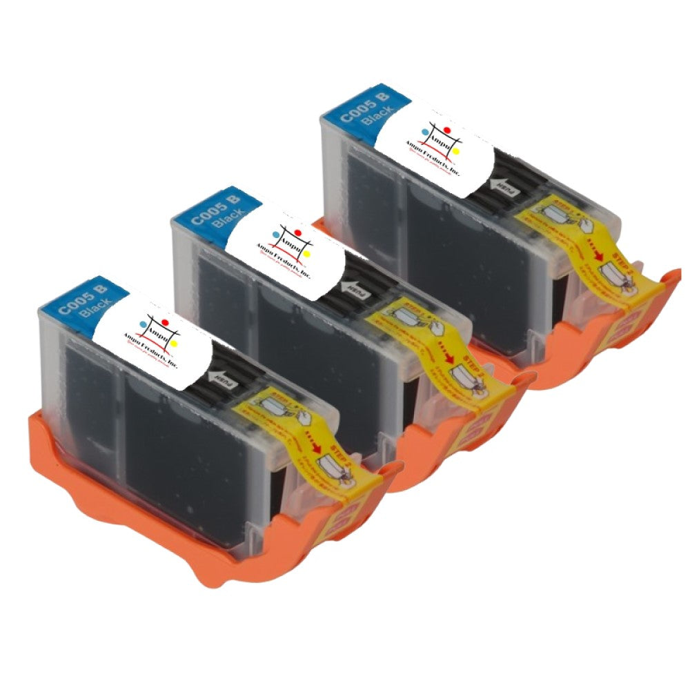 Compatible Ink Cartridge Replacement For CANON 0628B002 (PGI-5BK) Black (500 YLD) 3-Pack