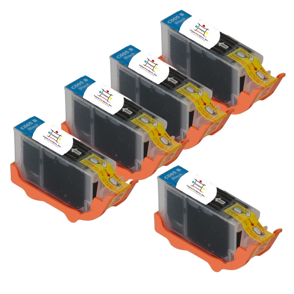 Compatible Ink Cartridge Replacement For CANON 0628B002 (PGI-5BK) Black (500 YLD) 5-Pack