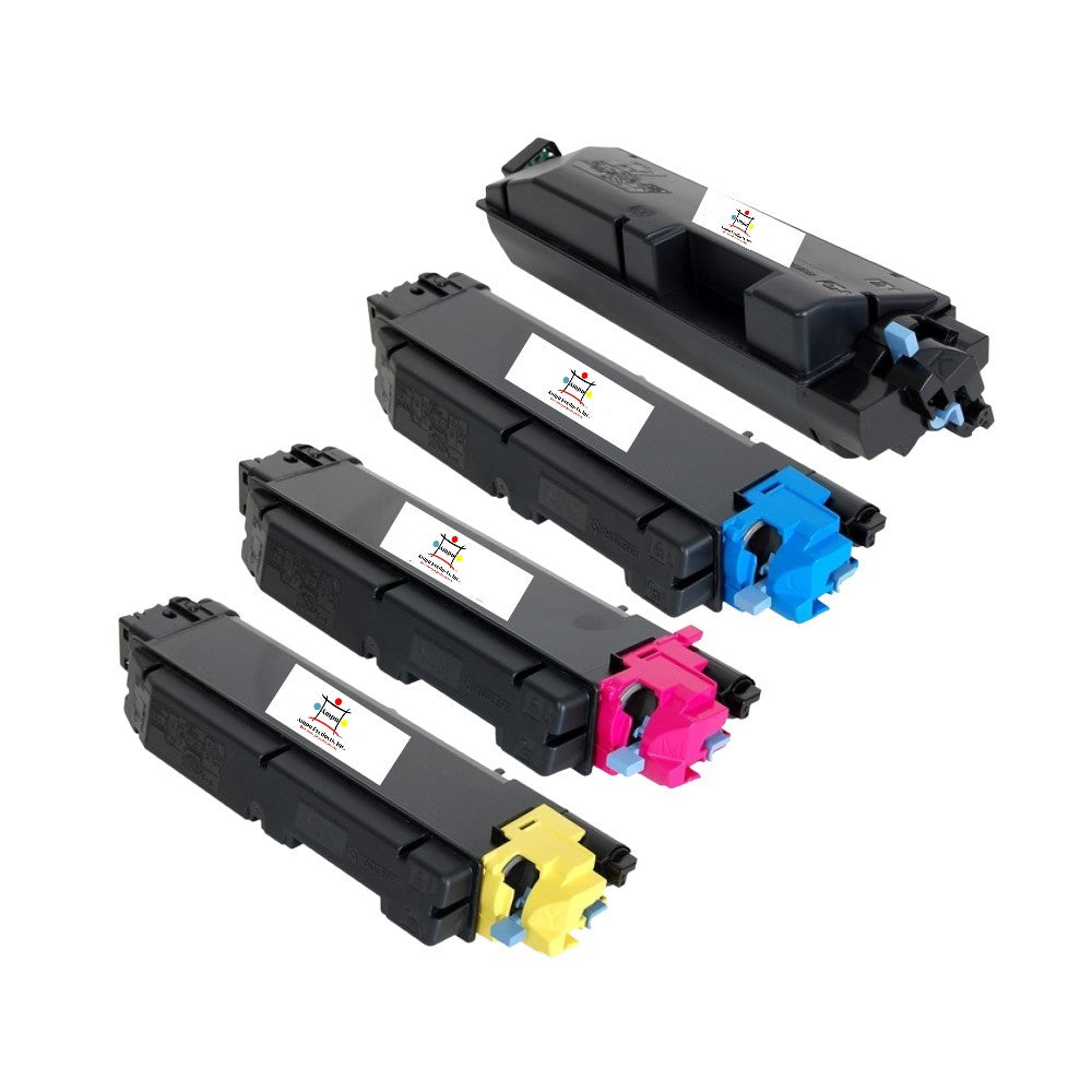 Compatible Toner Cartridge Replacement For KYOCERA TK5142K, TK5142C, TK5142M, TK5142Y (1T02NR0US0, 1T02NRCUS0, 1T02NRBUS0, 1T02NRAUS0) Black, Cyan, Yellow, Magenta (7K YLD- Black, 5K YLD-Color) 4-Pack