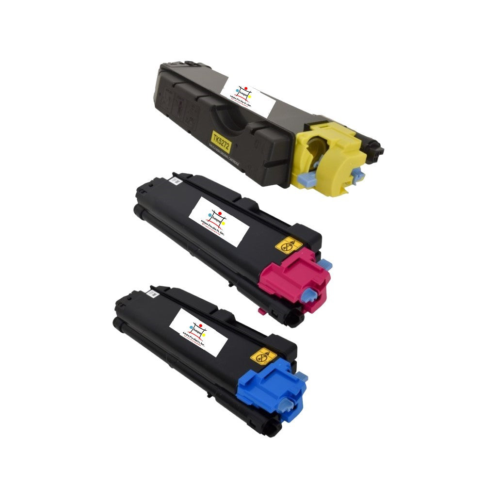 Compatible Toner Cartridge Replacement For KYOCERA MITA TK-5272C, TK5272M, TK5272C (1T02TVCUS0, 1T02TVBUS0, 1T02TVAUS0) Cyan, Magenta, Yellow (6K YLD) 3-Pack