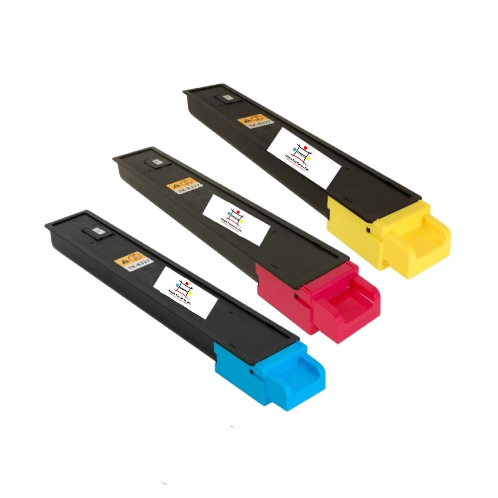 Compatible Toner Cartridge Replacement For Kyocera Mita TK8327C, TK8327Y, TK8327M (TK-8327C; TK-8327M; TK-8327Y) Cyan, Magenta, Yellow (3-Pack)