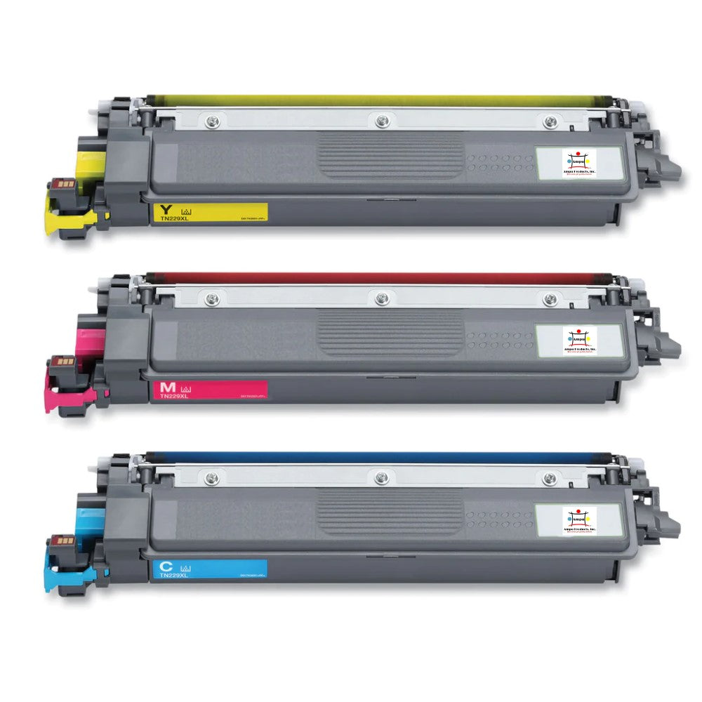 Compatible Toner Cartridge Replacement For BROTHER TN229XLC, TN229XLY, TN229XLM (High Yield Cyan, Magenta, Yellow) 2.3KYLD-Color (3-Pack)