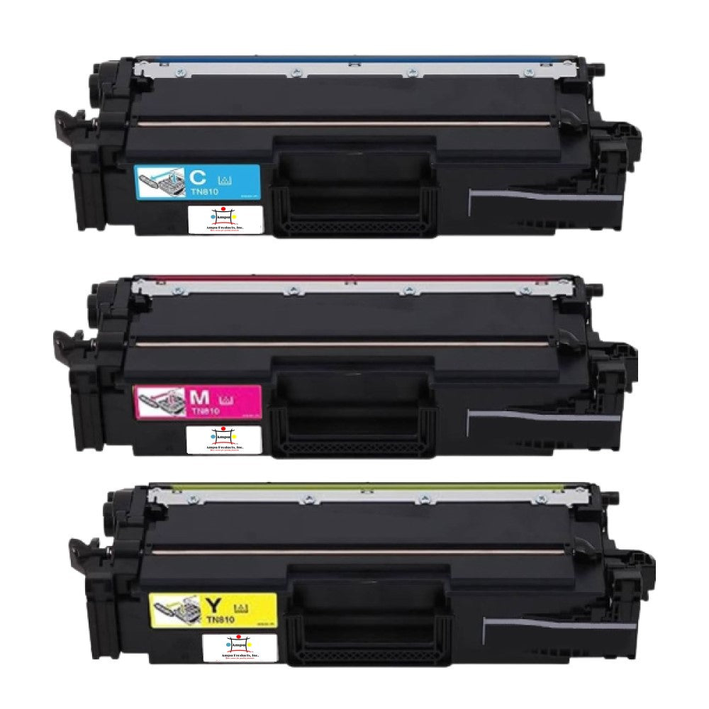 Compatible Toner Cartridge Replacement For BROTHER TN810M, TN810C, TN810Y (TN-810M, TN-810C, TN-810Y) Magenta, Cyan, Yellow (6.5K YLD) 3-Pack