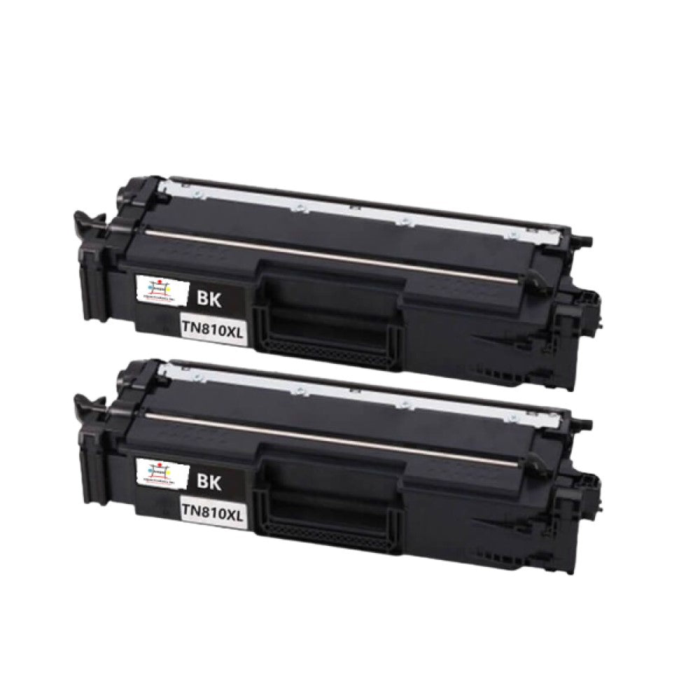 Compatible Toner Cartridge Replacement For BROTHER TN810XLBK (TN-810XL BK) High Yield Black (12K YLD) 2-Pack