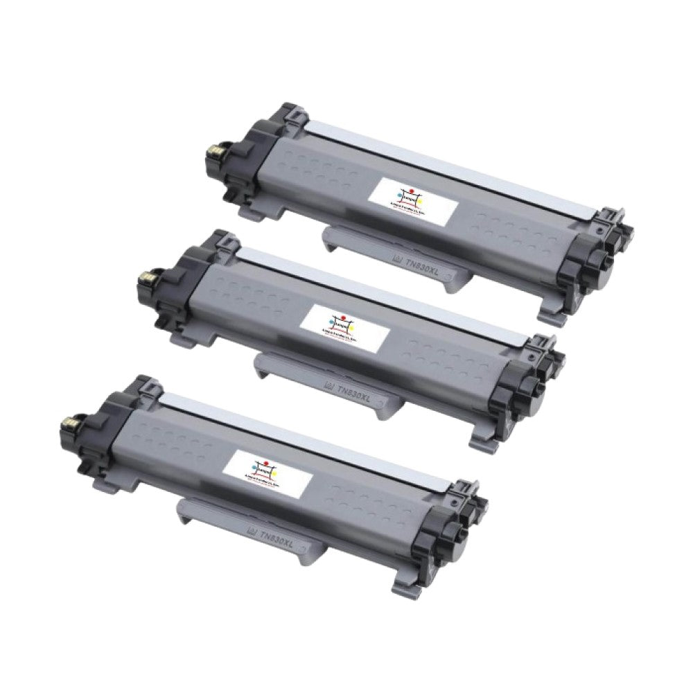 Compatible Toner Cartridge Replacement For BROTHER TN830XL (TN-830XL) High Yield Black (3K YLD) 3-Pack