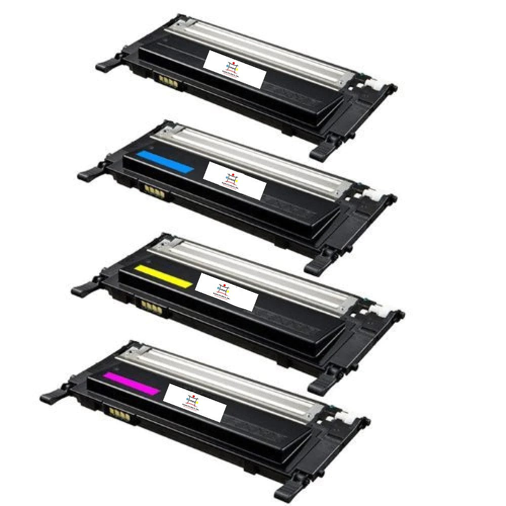 Compatible Toner Cartridge Replacement For SAMSUNG CLT-K406S, CLT-C406S, CLT-Y406S, CLT-M406S (CLTK406S, CLTC406S, CLTY406S, CLTM406S) Black, Cyan, Yellow, Magenta (1.5K YLD-Black, 1K YLD- Colors) 4-Pack