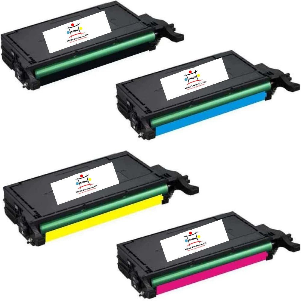 Compatible Toner Cartridge Replacement For SAMSUNG CLTK609S, CLTC609S, CLTY609S, CLTM609S (CLT-K609S, CLT-C609S, CLT-Y609S, CLT-M609S) Black, Cyan, Magenta, Yellow (7.5K YLD) 4-Pack