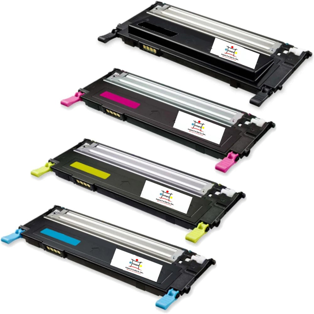 Compatible Toner Cartridge Replacement For SAMSUNG CLT-K409S, CLT-C409S, CLT-Y409S, CLT-M409S (CLTK409S, CLTC409S, CLTY409S, CLTM409S) Black, Cyan, Yellow, Magenta (1.5K YLD-Black, 1K YLD-Colors) 4-Packs