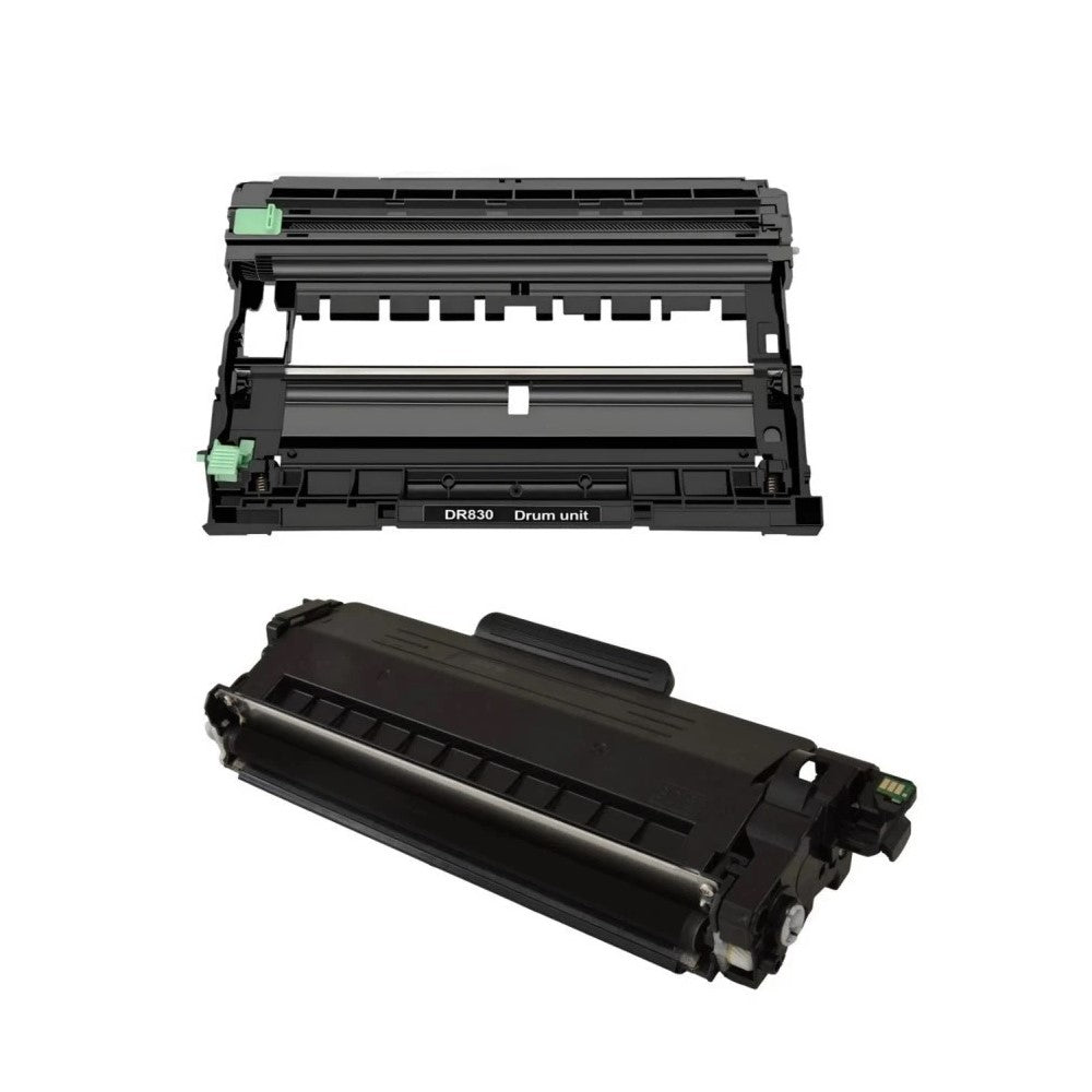 Compatible Toner Cartridge & Drum Unit Replacement for BROTHER TN830XL/DR830 Black (2 Pack) DCP-L2640DW, HL-L2400D