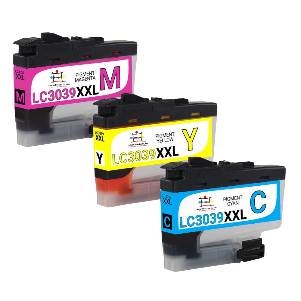 Compatible Ink Cartridge Replacement For BROTHER LC3039C, LC3039M, LC3039Y (LC-3039C, LC-3039Y, LC-3039M XXL) Cyan, Magenta, Yellow (6K YLD) 3-Pack