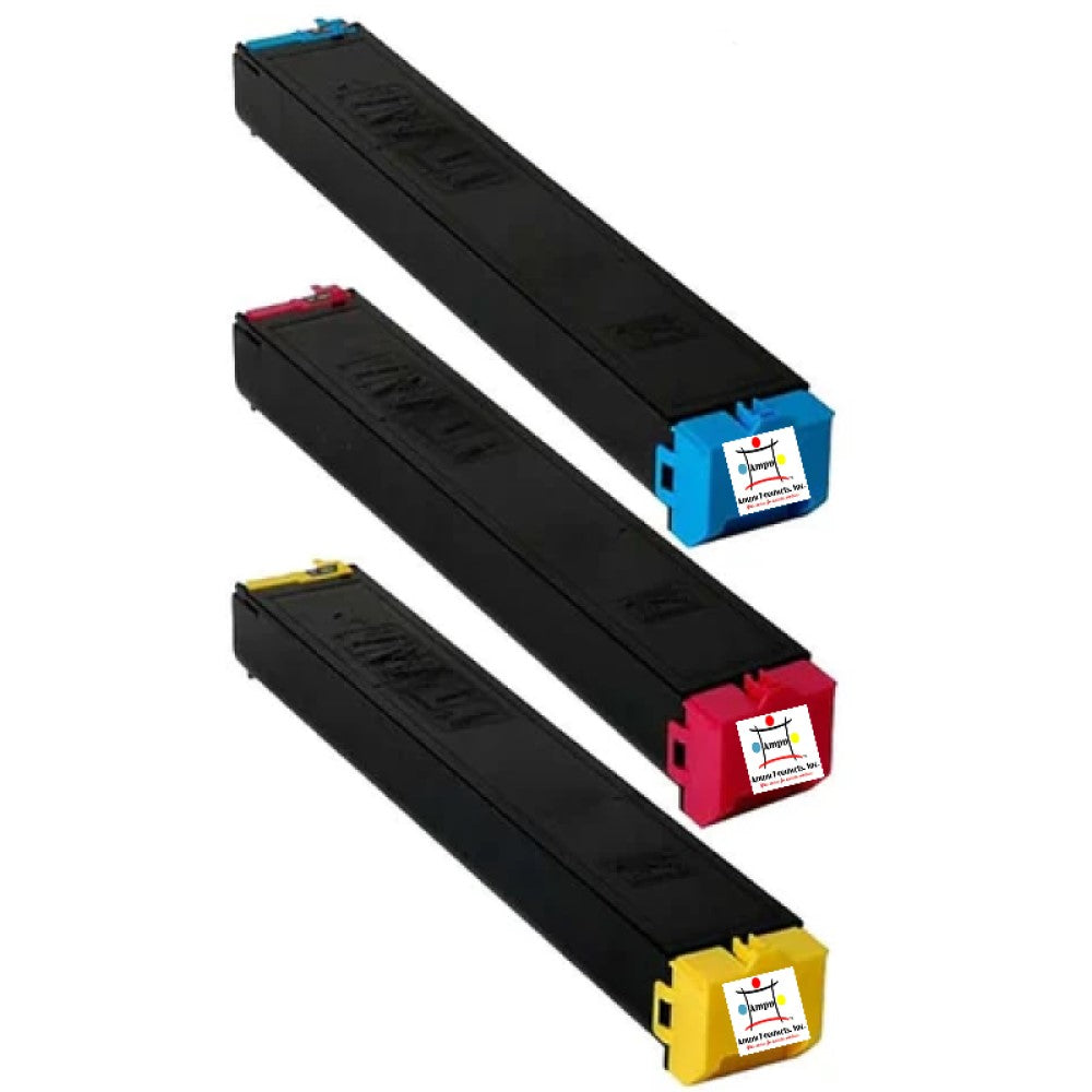 Compatible Toner Cartridge Replacement For SHARP 1) MX23NTCA, 1) MX23NTYA,1) MX23NTMA (Cyan, Magenta, Yellow) 10K YLD (3-Pack)