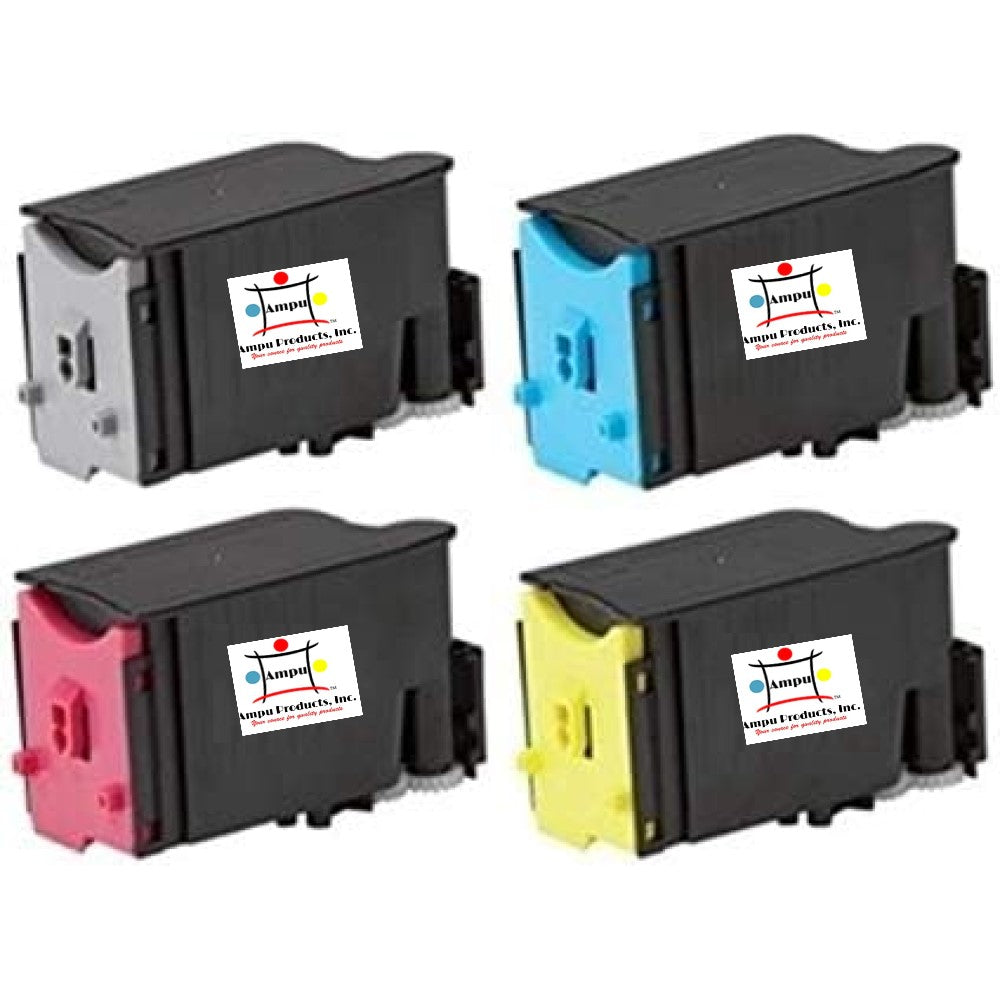 Compatible Toner Cartridge Replacement For SHARP MXC30NTB, MXC30NTC, MXC30NTM, MXC30NTY (MXC-30NTB, MXC30NTC, MXC30NTY, MXC30NTM) Black, Cyan, Magenta, Yellow (6K YLD) 4-Pack