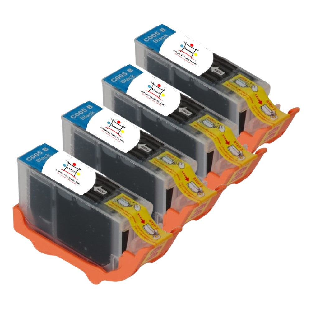Compatible Ink Cartridge Replacement For CANON 0628B002 (PGI-5BK) Black (500 YLD) 4-Pack