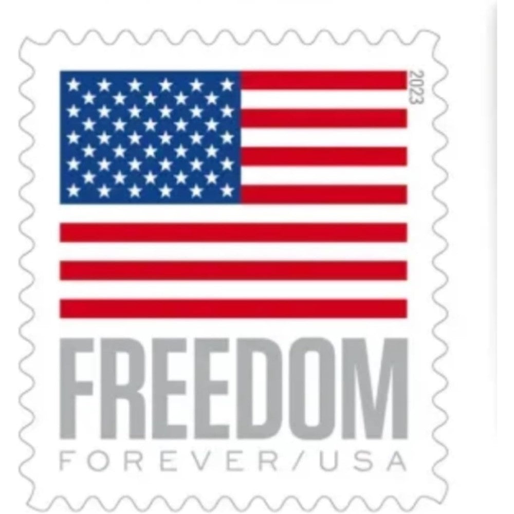 U.S Flag Forever 2023 Stamps 1 Roll of 100 Postage Stamps Freedom for First Class Letter