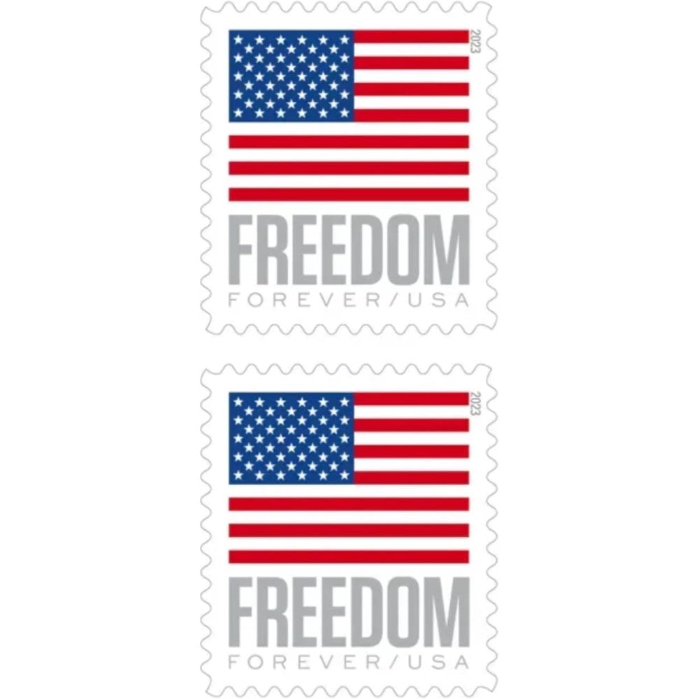 U.S Flag Forever 2023 Stamps 1 Roll of 100 Postage Stamps Freedom for First Class Letter