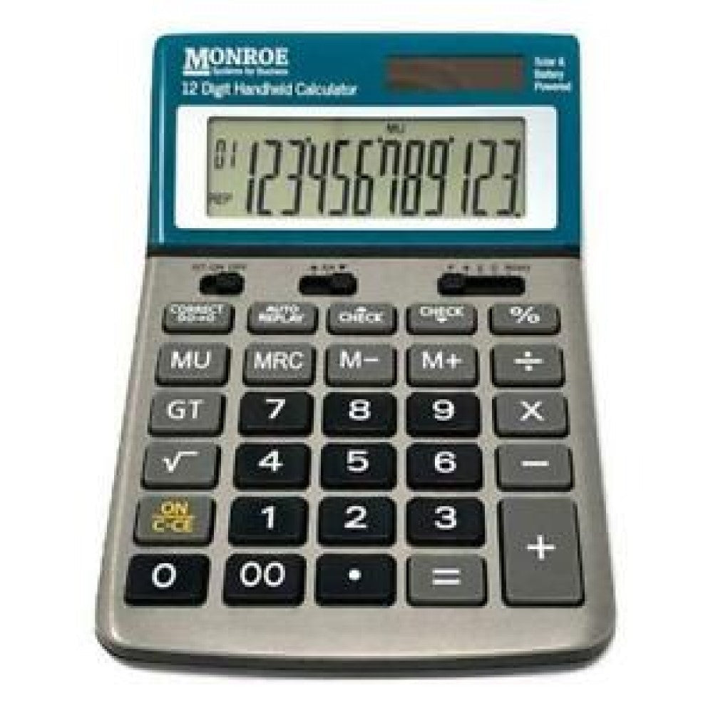 MNE12HDC MONROE 12HDC 12 DIGIT HANDHELD CALCULATOR