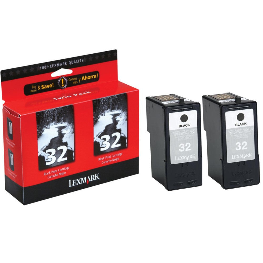 GENUINE  LEXMARK 18C0533 (2 PACK) BLACK INK CARTRIDGES