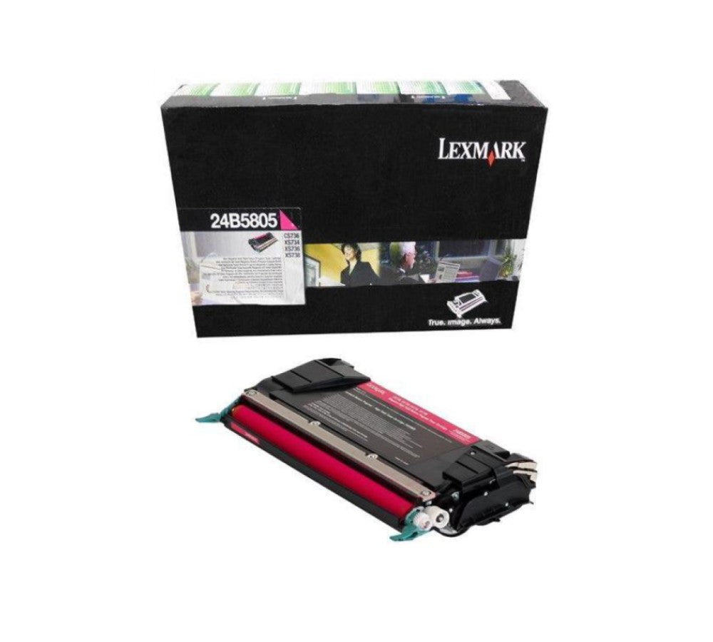 GENUINE LEXMARK 24B5805 MAGENTA TONER CARTRIDGE