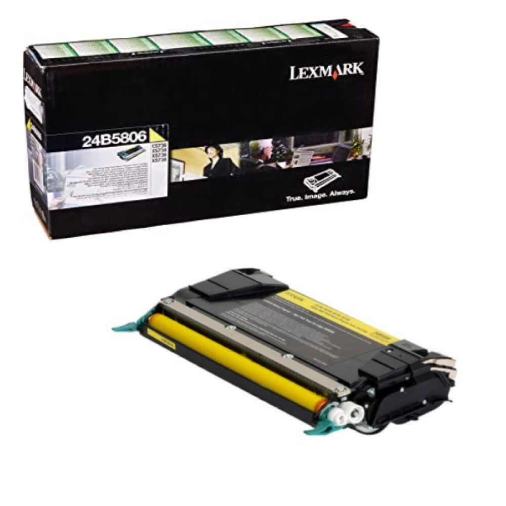 GENUINE LEXMARK 24B5806 YELLOW TONER CARTRIDGE