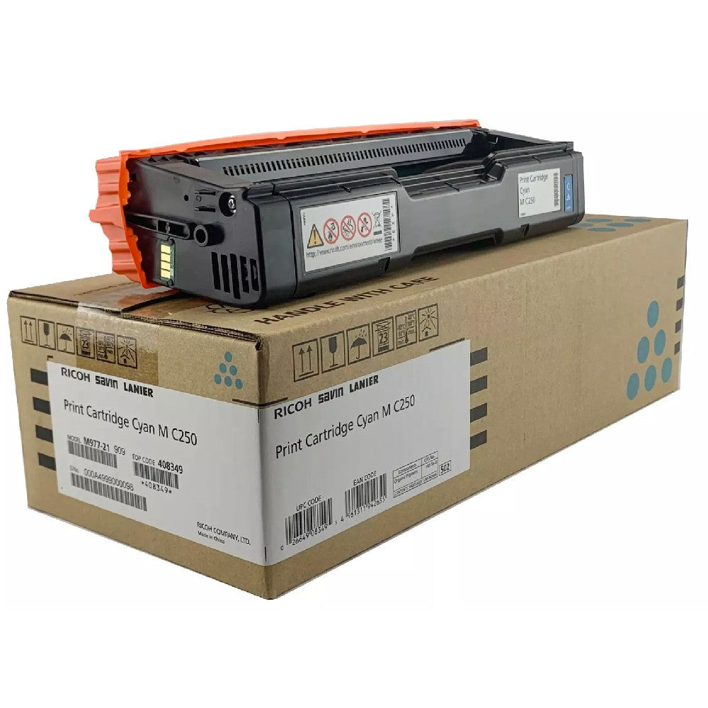 GENUINE  408349 RICOH MC250FWB SD YLD CYAN TONER