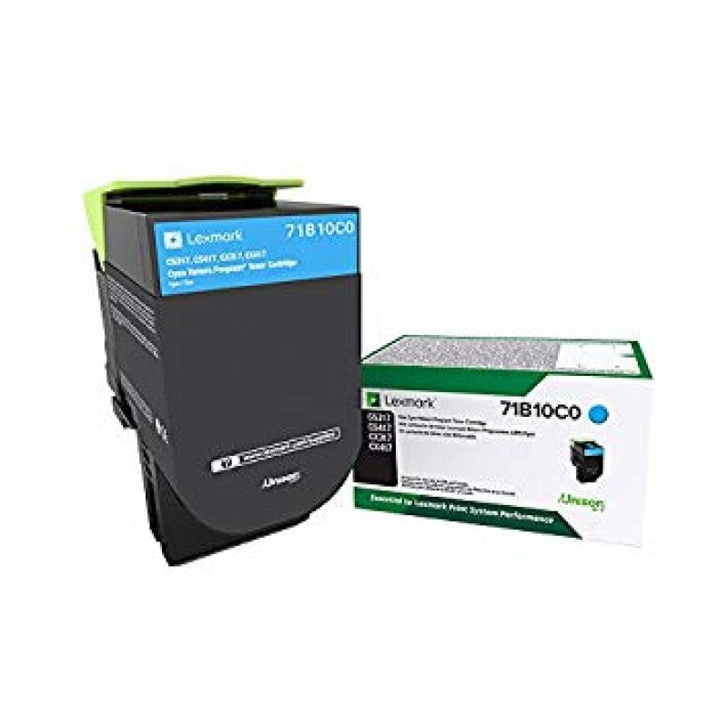 GENUINE LEXMARK 71B10C0 CYAN TONER CARTRIDGE