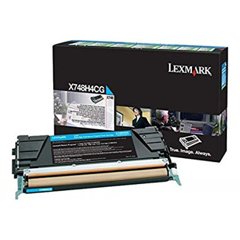 GENUINE LEXMARK X748H4CG CYAN TONER CARTRIDGE