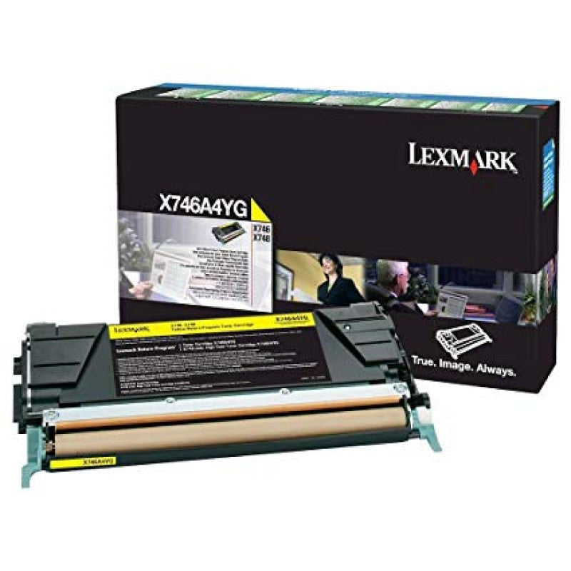 GENUINE LEXMARK X746A4YG YELLOW TONER CARTRIDGE