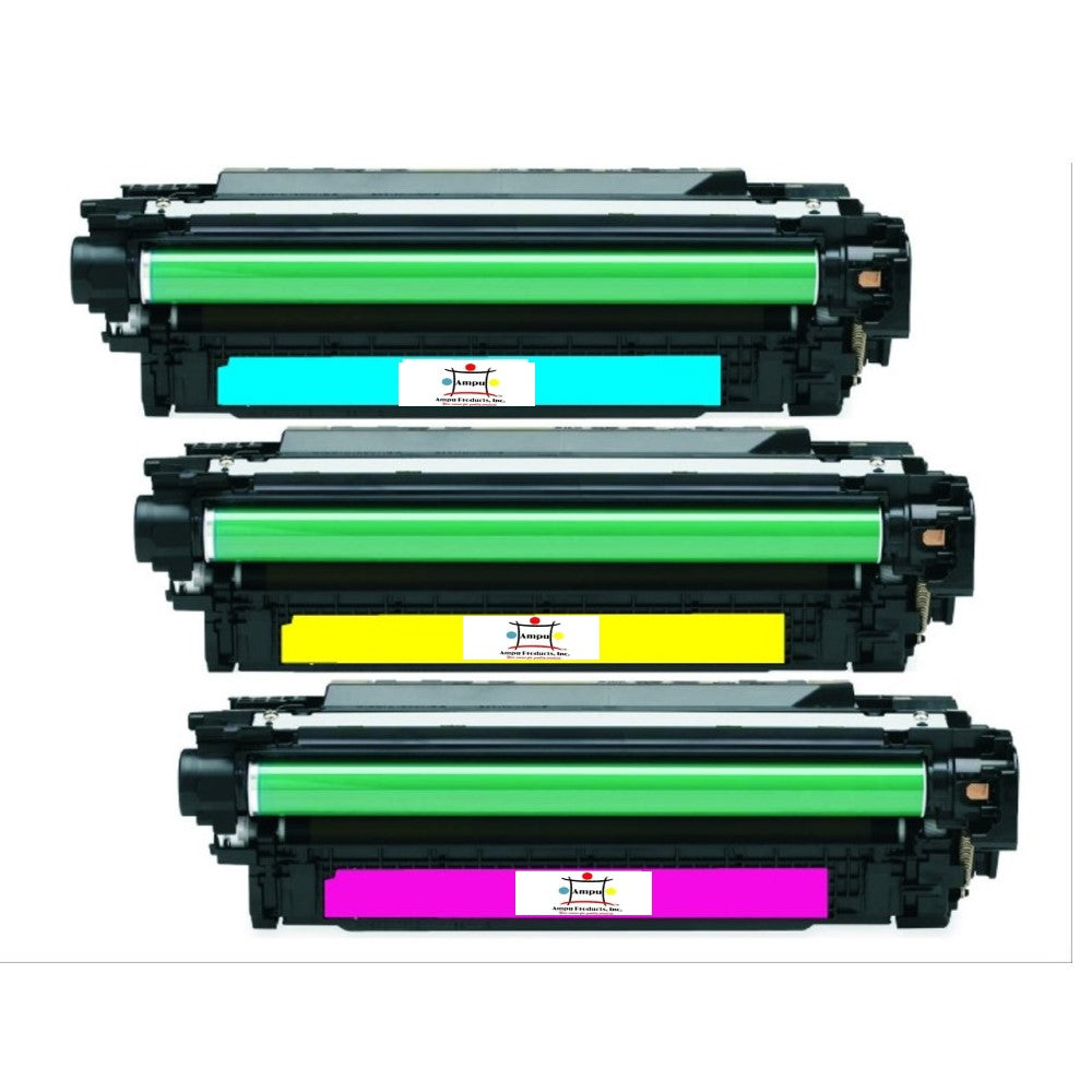 Ampuproducts Compatible Toner Cartridge Replacement for HP CE271A, CE272A, CE273A (650A) Cyan, Magenta, Yellow (15K Color) 3-Pack